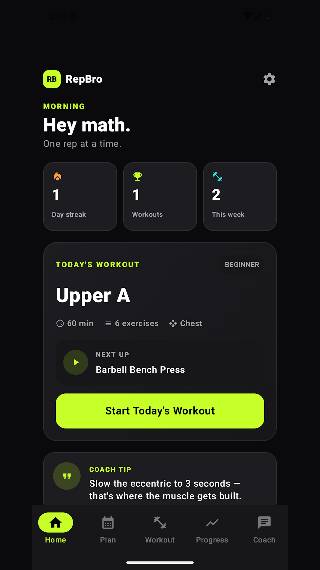 RepBro screenshot 2
